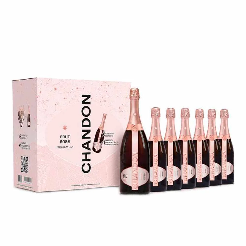 Chandon Brasil Reserve Rose Pack 6 750ml + 1 Magnum 1,5L - Limitada
